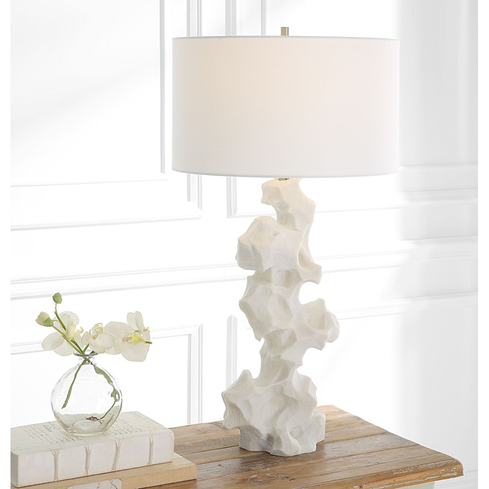 seaside white table lamp   