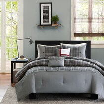 seaton gray king bedding set   