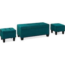 seattle blue ottoman   