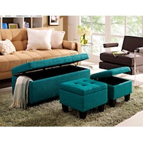 seattle blue ottoman   