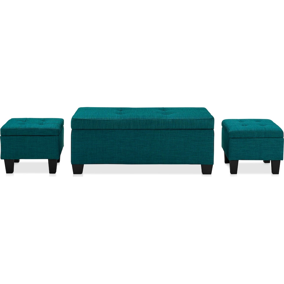 seattle blue ottoman   