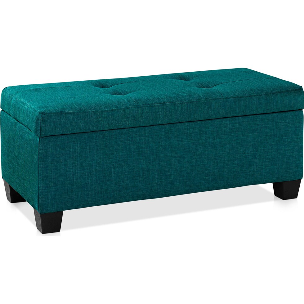 seattle blue ottoman   