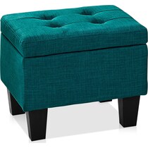 seattle blue ottoman   