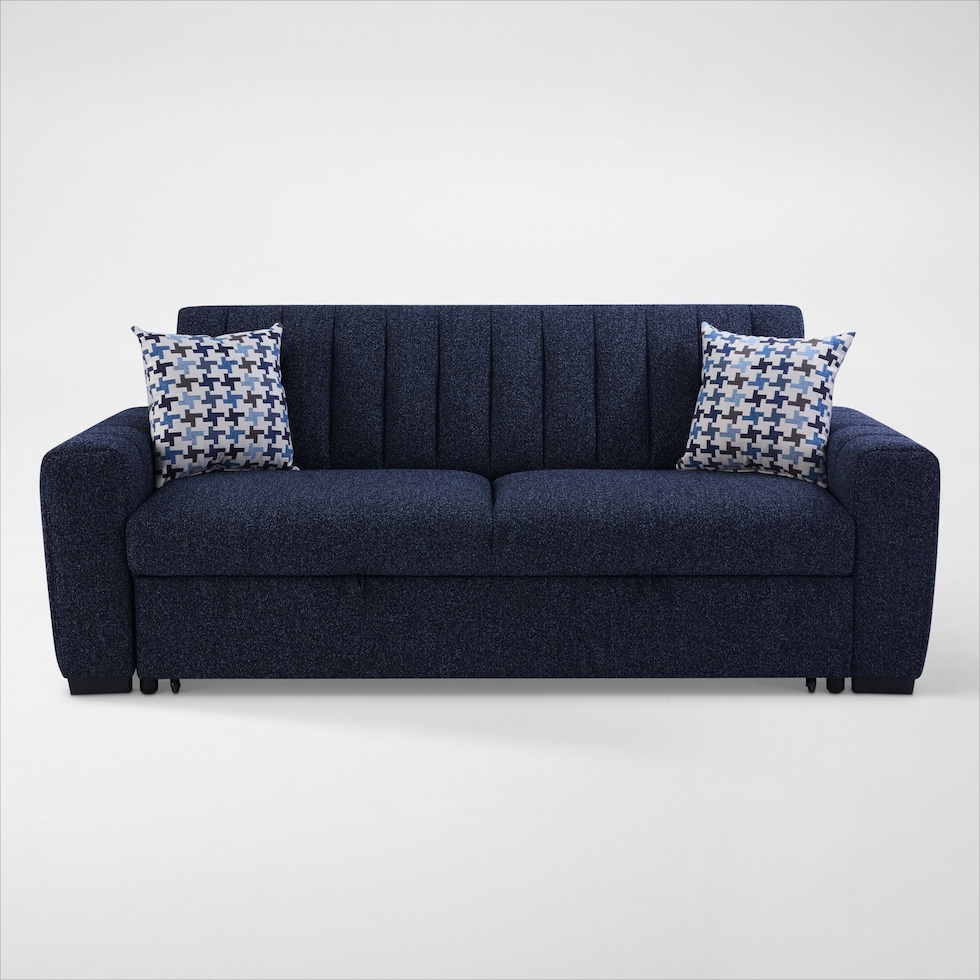 sebastian blue sleeper sofa   