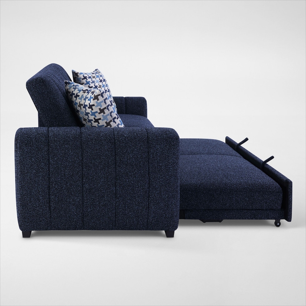 sebastian blue sleeper sofa   