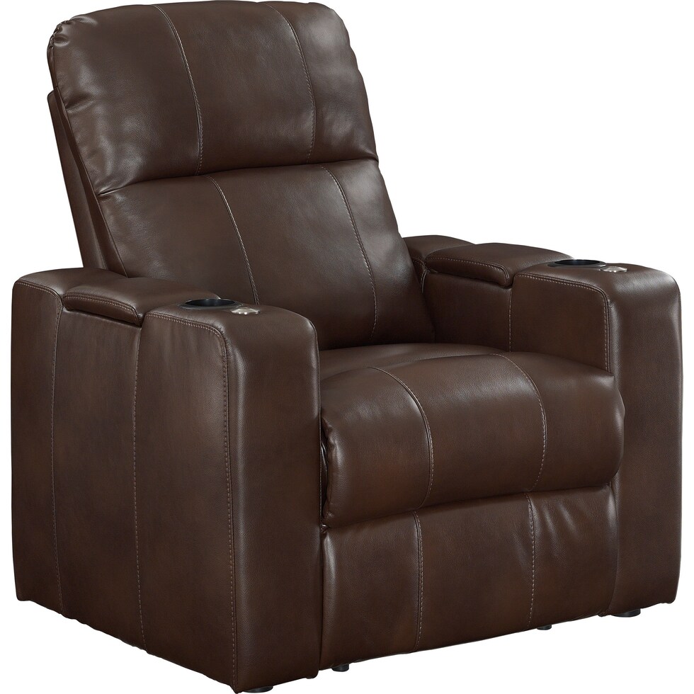 sedona dark brown power recliner   