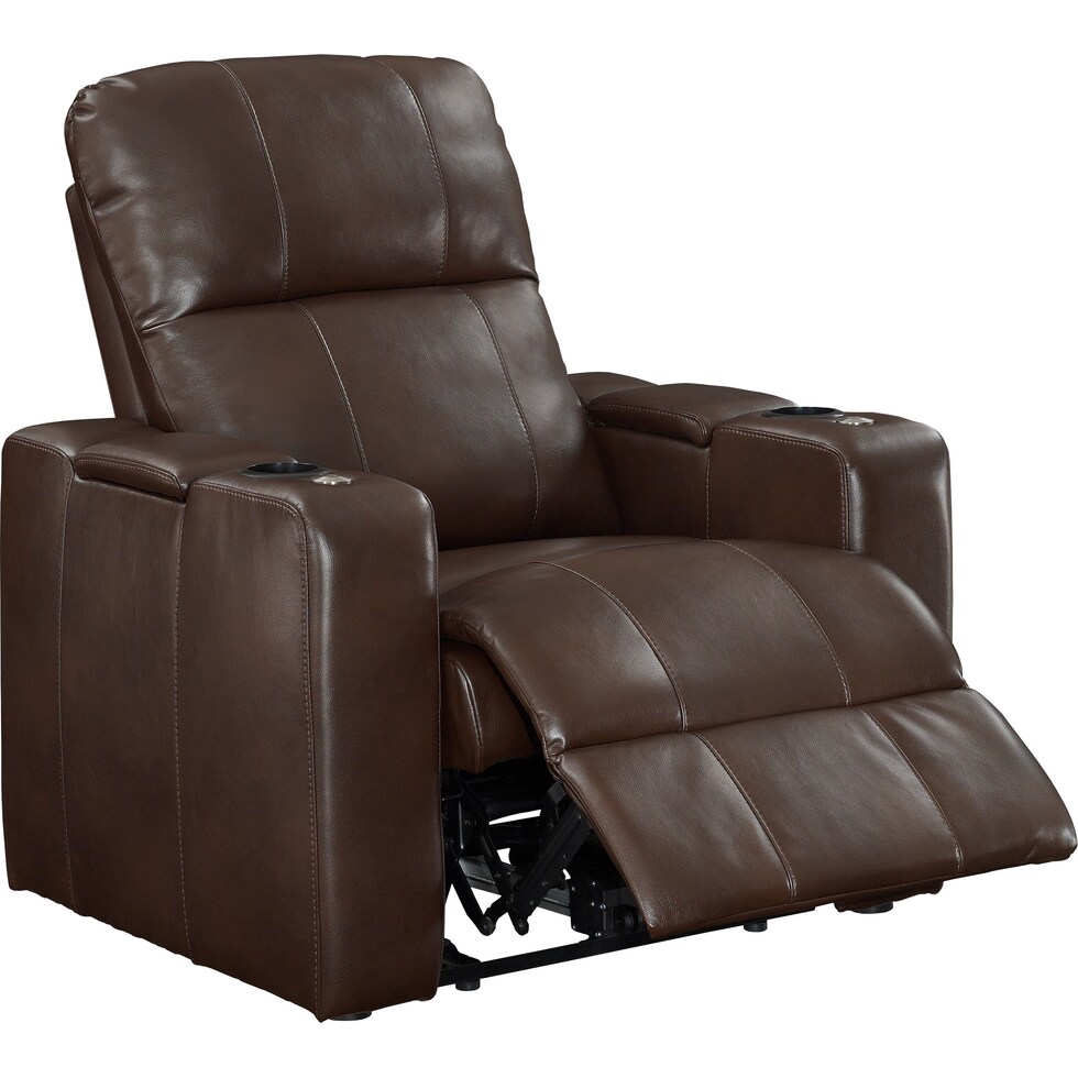 sedona dark brown power recliner   