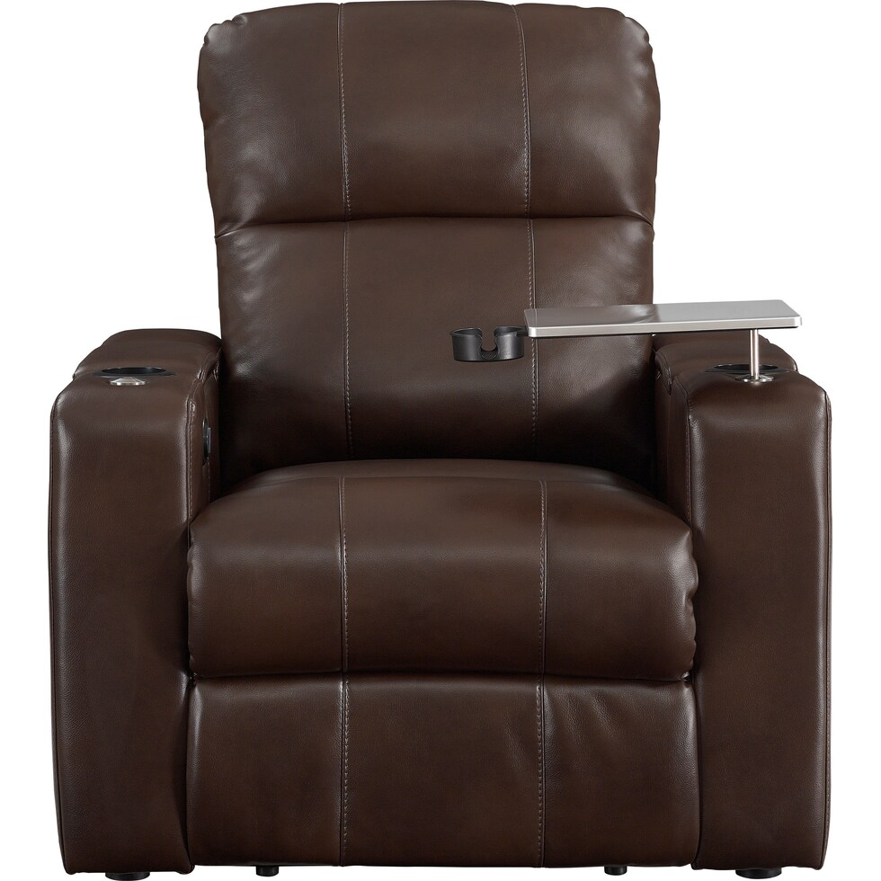 sedona dark brown power recliner   