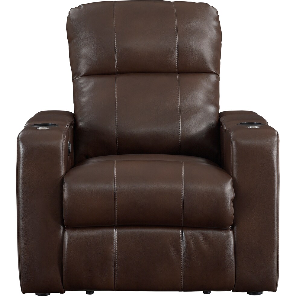 sedona dark brown power recliner   
