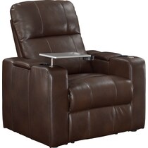 sedona dark brown power recliner   