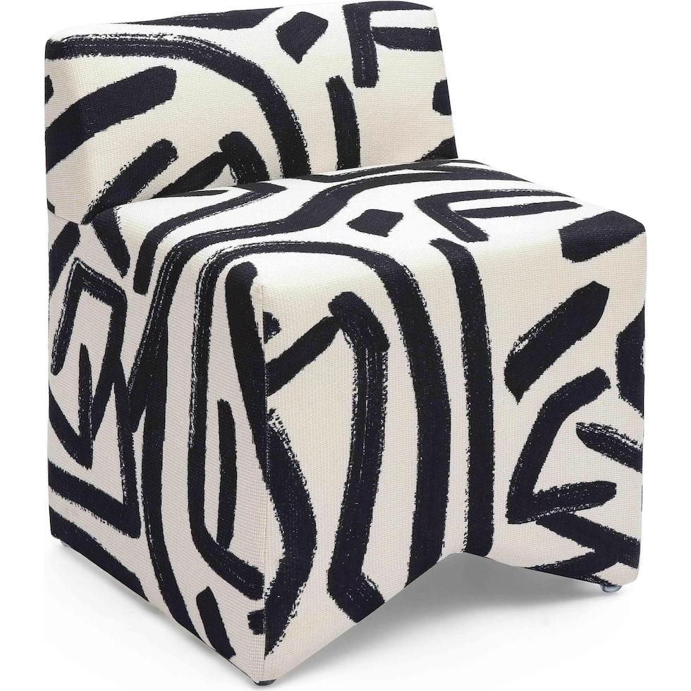 seema black white stool   