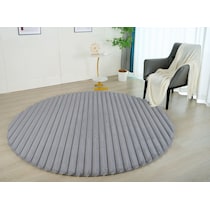 selena gray area rug  round   