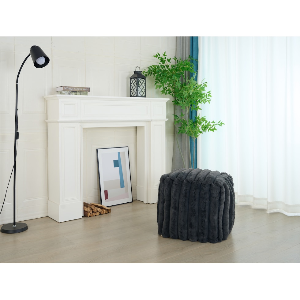 selena gray pouf   