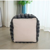 selena gray pouf   