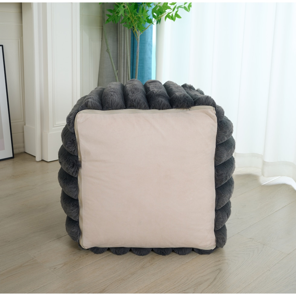 selena gray pouf   