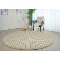 selena neutral area rug  round   