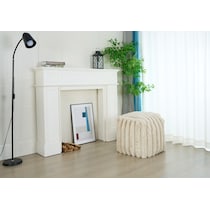 selena neutral pouf   