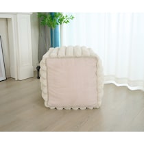 selena neutral pouf   