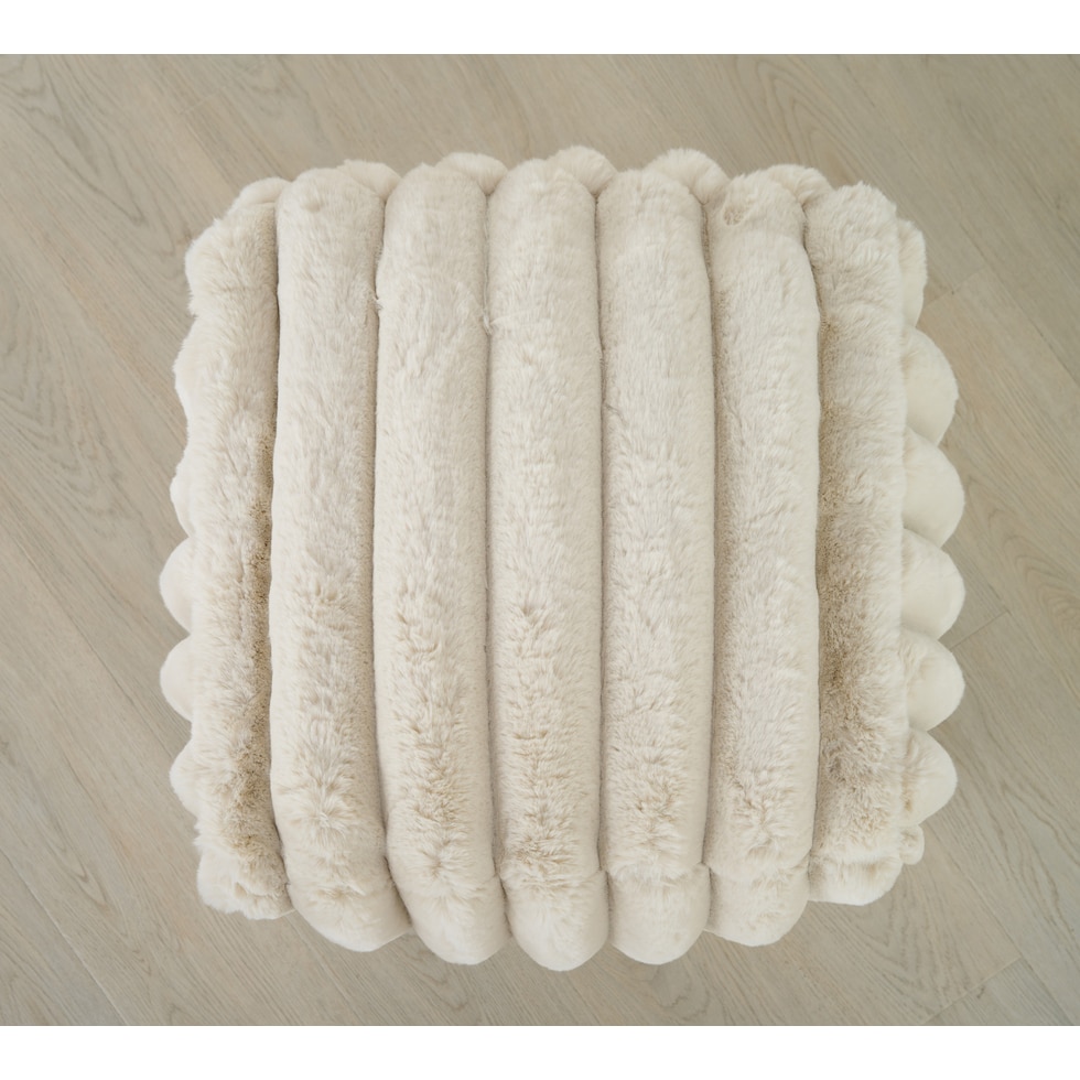 selena neutral pouf   