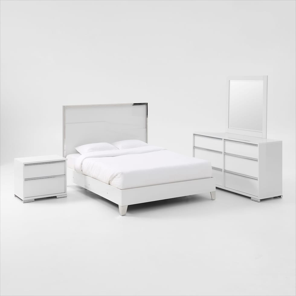 selena white  pc king bedroom   