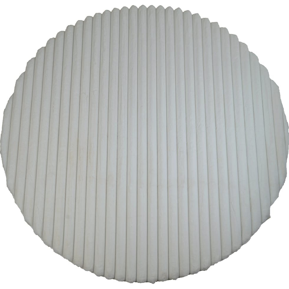 selena white area rug  round   