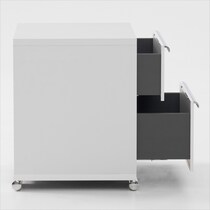 selena white nightstand   
