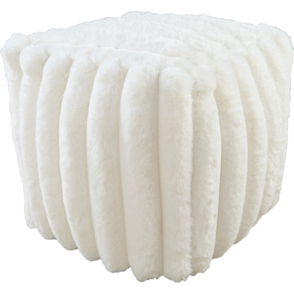 selena white pouf   