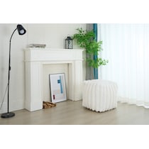 selena white pouf   