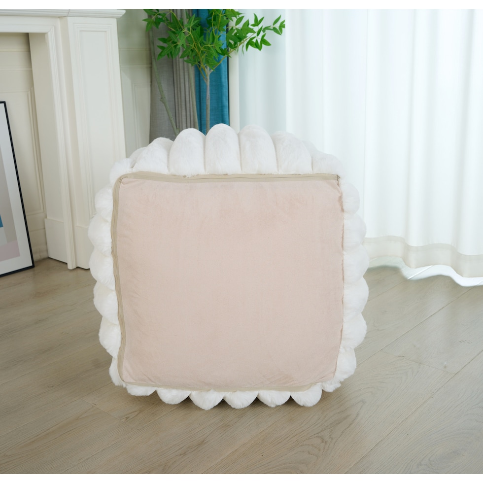 selena white pouf   