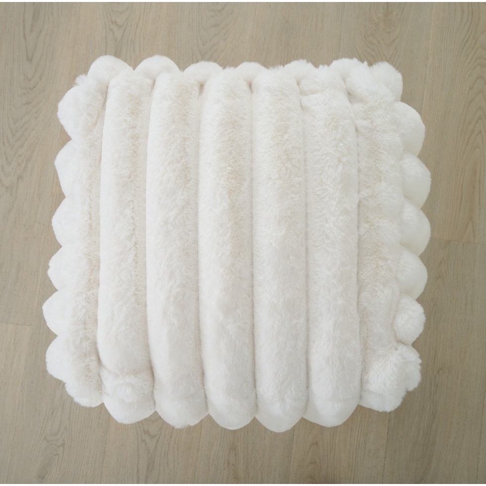 selena white pouf   
