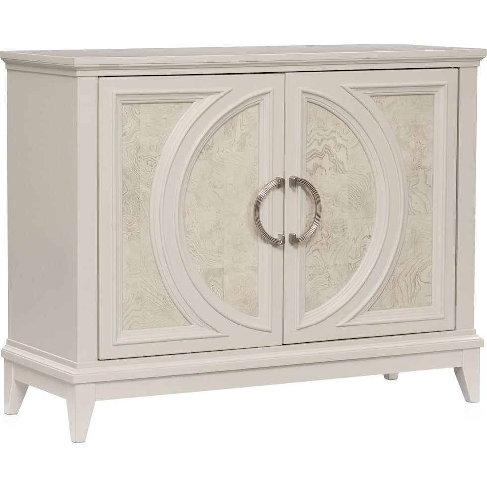 selene white bar cabinet   