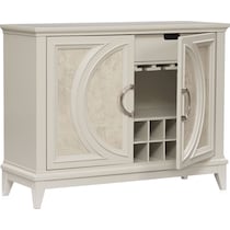 selene white bar cabinet   