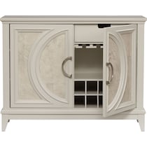 selene white bar cabinet   