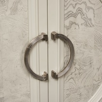 selene white bar cabinet   