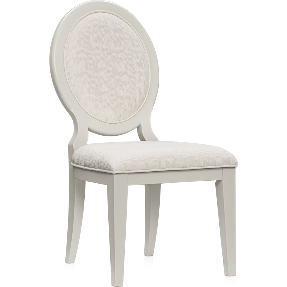 selene white dining chair   