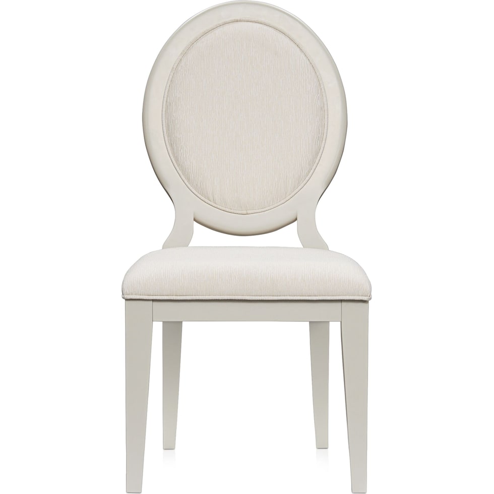 selene white dining chair   