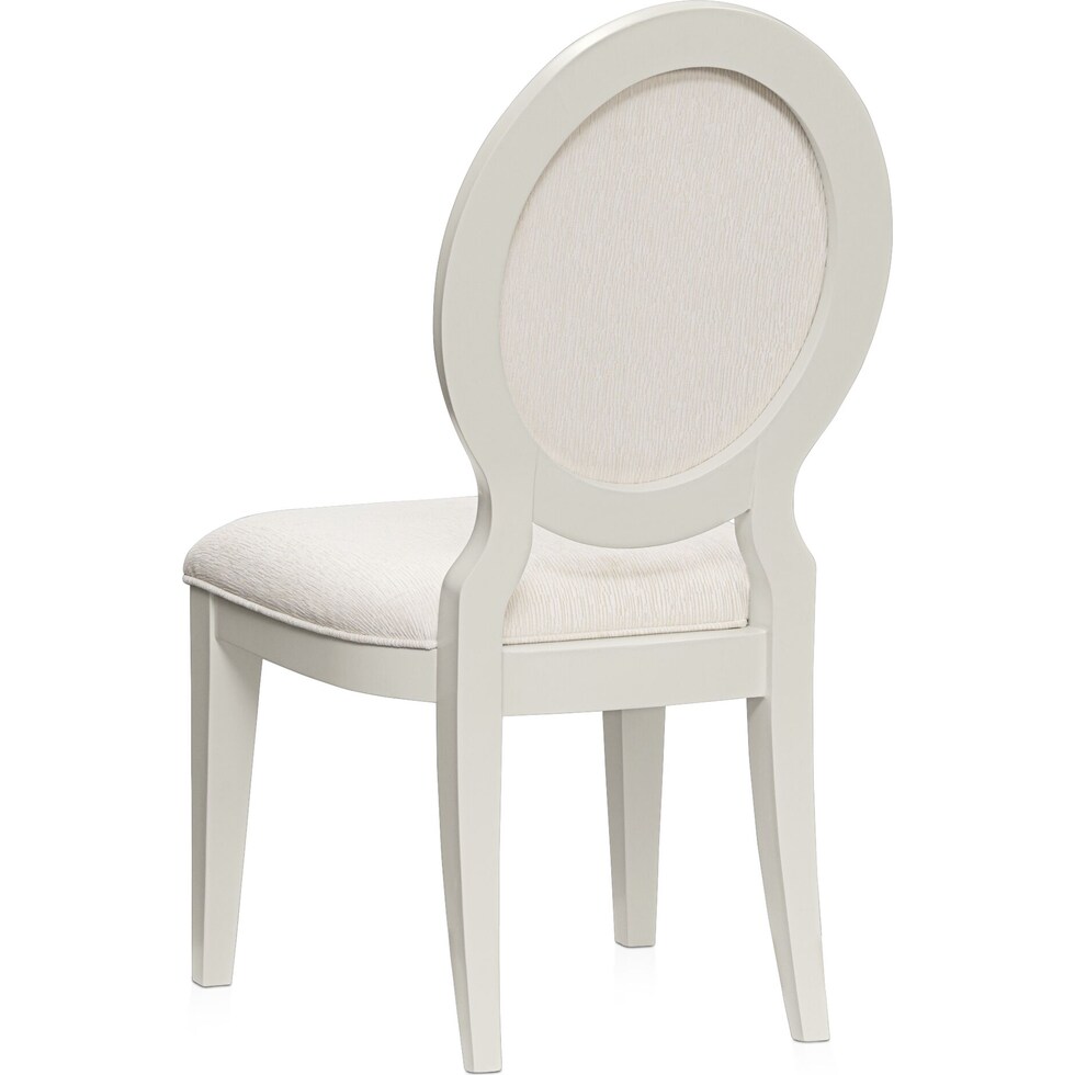 selene white dining chair   