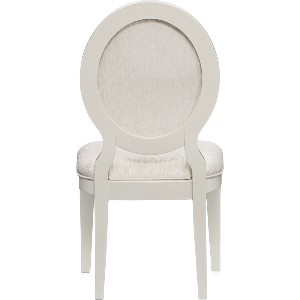 selene white dining chair   