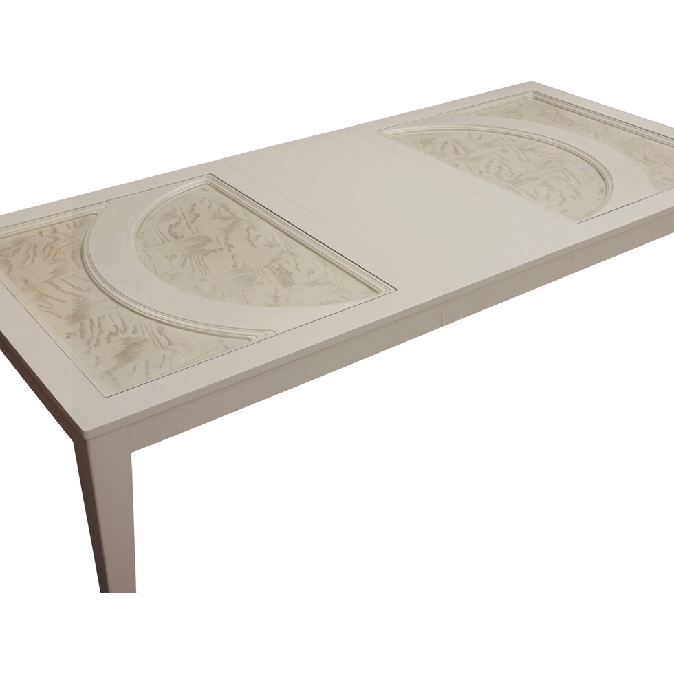 selene white dining table   