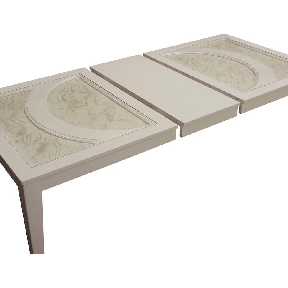selene white dining table   