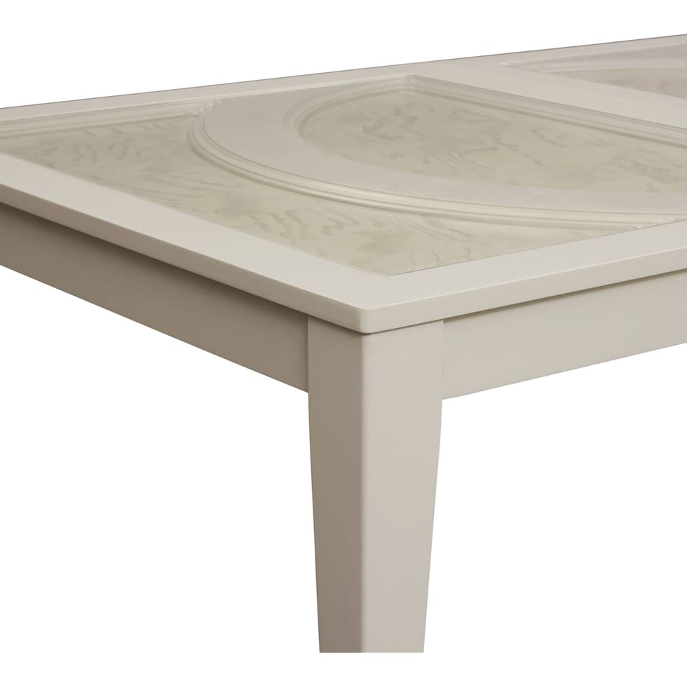 selene white dining table   