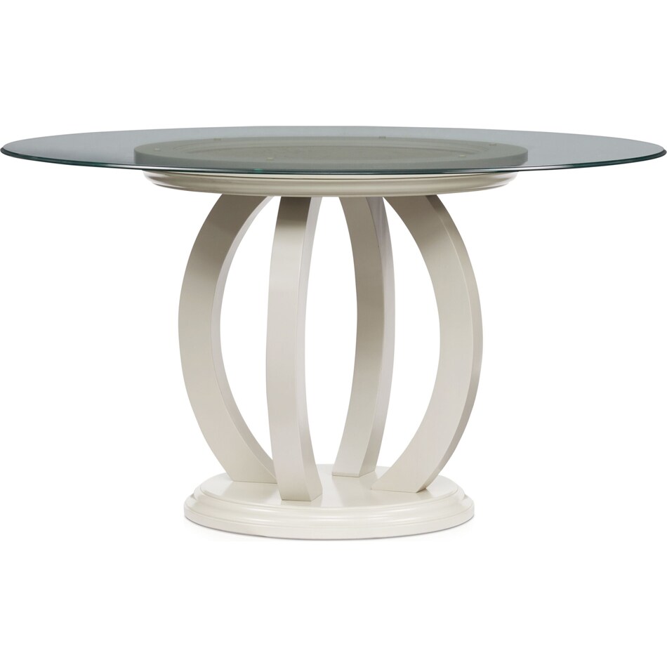 selene white dining table   