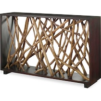 sena dark brown console table   