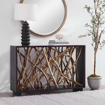 sena dark brown console table   