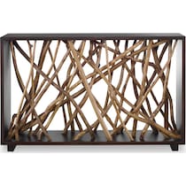 sena dark brown console table   