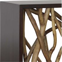sena dark brown console table   
