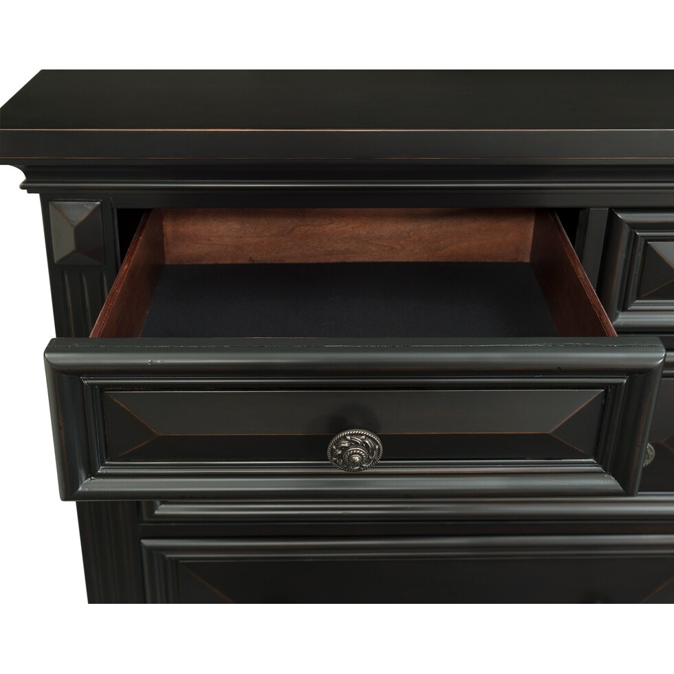 senna black nightstand   