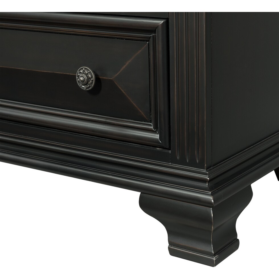 senna black nightstand   