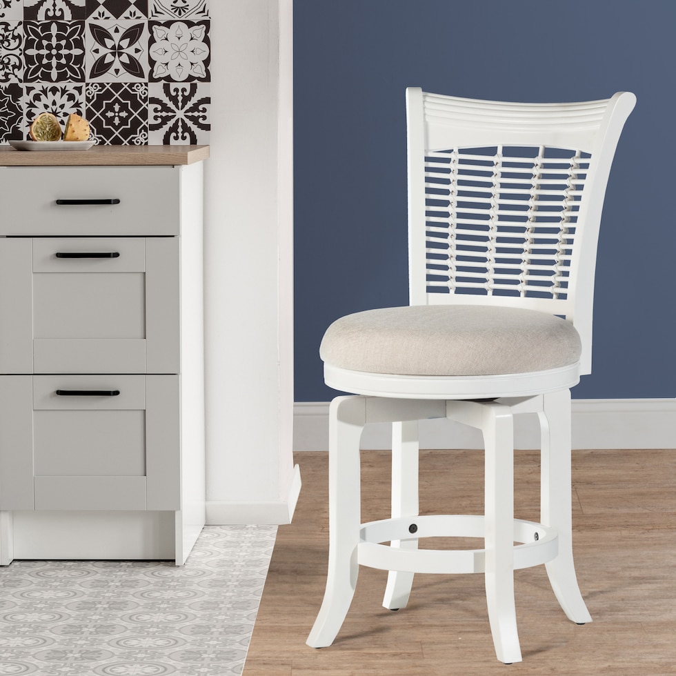sentin white counter height stool   