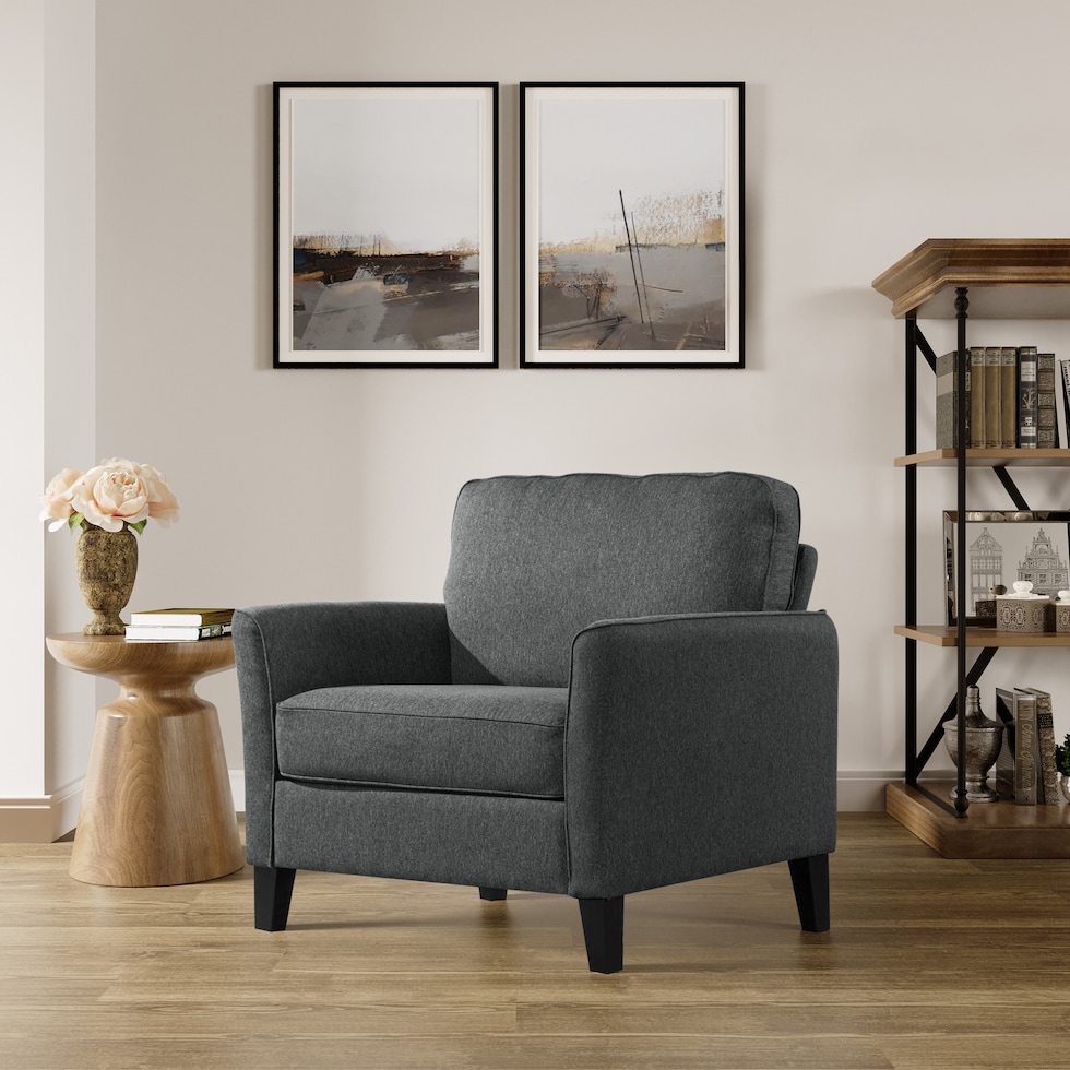 sephra gray accent chair   